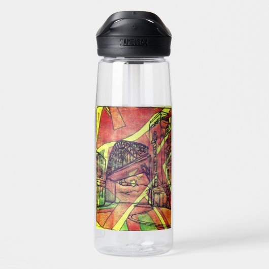 brug van Newcastle Waterfles (Achterkant)