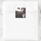 brug vierkante sticker (Tas)