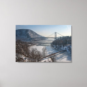 Brug voor beren canvas afdruk
