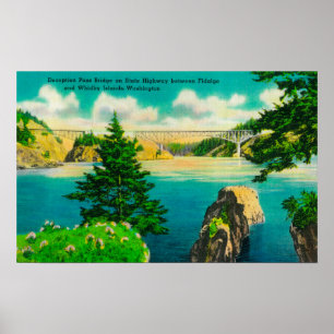 Brug voor de misleiding, Fidalgo en Whidby Island Poster