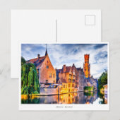 Brugge, België Feestdagenkaart (Voorkant / Achterkant)