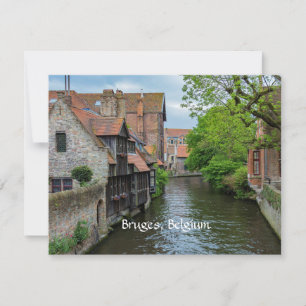 Brugge, België (gelabeld) Feestdagenkaart
