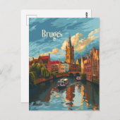 Brugge België  kunst Briefkaart (Voorkant / Achterkant)
