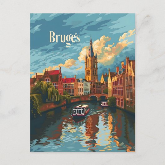 Brugge België  kunst Briefkaart (Voorkant)