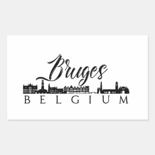 Brugge, België Rechthoekige Sticker