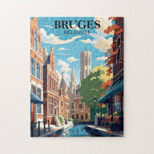 Brugge België Reis Illustratie Legpuzzel