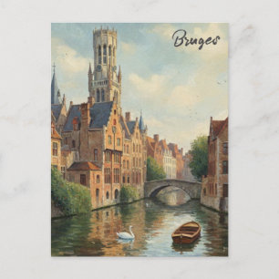 Brugge België Reis Souvenir Antiek Briefkaart