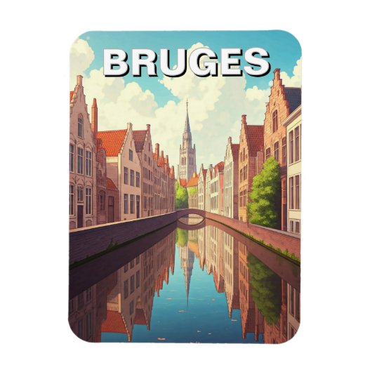 Brugge België Reissouvenir Magneet (Verticaal)