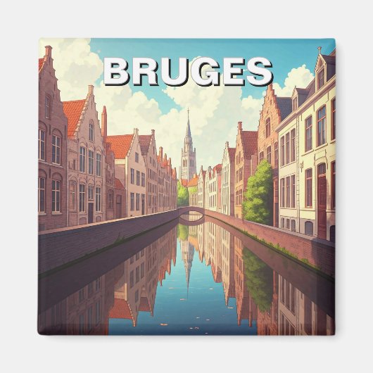 Brugge België Reissouvenir Magneet (Voorkant)