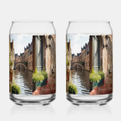 Brugge België schets middeleeuwse | Blikvorm Glas (Links)