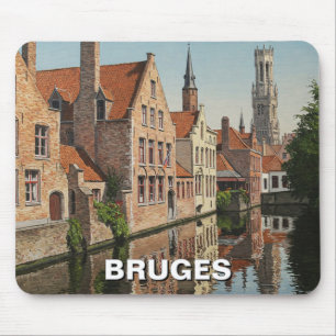 Brugge België Travel Souvenir Vintage Muismat