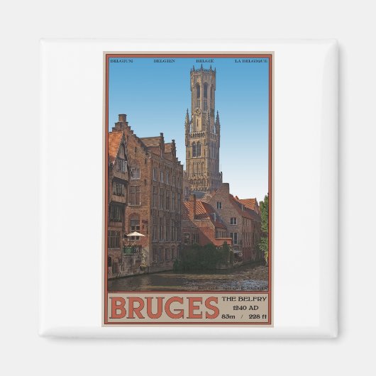 Brugge - De Belfry Magneet (Voorkant)