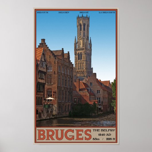 Brugge - De Belfry Poster (Voorkant)