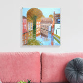 Brugge Kanaal Canvas Print (Insitu (Woonkamer))