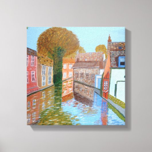 Brugge Kanaal Canvas Print (Voorkant)