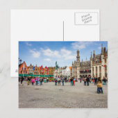Brugge markt foto plaats briefkaart (Voorkant / Achterkant)