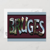Brugge Word Art Briefkaart (Voorkant / Achterkant)