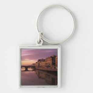 Bruggen over de Arno rivier bij zonsondergang, Sleutelhanger