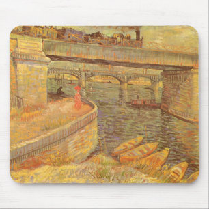 Bruggen over de Seine door Vincent van Gogh Muismat