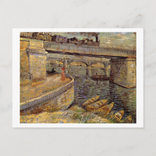 Bruggen over Seine in Asnières, Vincent van Gogh Briefkaart