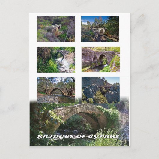Bruggen van Cyprus briefkaart (Voorkant)