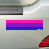 Brugleuningsticker met biseksuele pridevlag bumpersticker (Op auto)