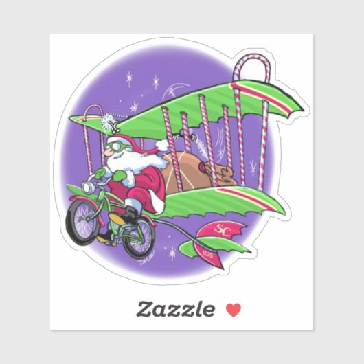 Brugplaat voor kerstfietsen sticker (Vel)