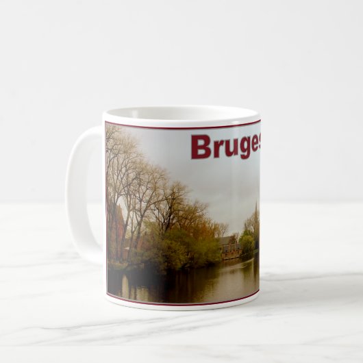 Brugs souvenir koffiemok (Voorkant links)