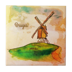 Brugse windmolen tegeltje