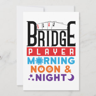 Brugspeler ochtend en nacht feestdagenkaart
