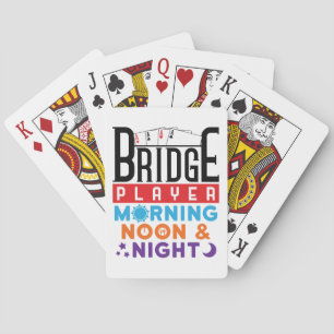 Brugspeler ochtend en nacht pokerkaarten