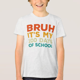Bruh 100 dagen school 100ste dag schooljongens Tri-Blend shirt