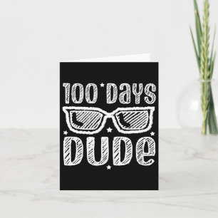 Bruh 100 dagen van de School Dude Funny 100ste dag Kaart