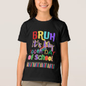 Bruh 100ste schooldag Tri-Blend shirt (Voorkant)