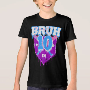 Bruh 1e verjaardag Baseball Drip T-shirt