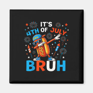 Bruh 4 juli jongens Kids Hotdog Grappige vierde ju Magneet