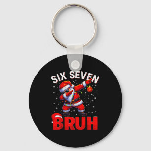 Bruh 67 Dabbing Kerstman Grappige Meme Zes Zeven K Sleutelhanger