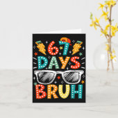 Bruh 67 Days Of School Sungles 67th Day Of School Kaart (Gele Bloem)