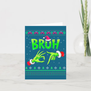 Bruh 67 Kerstmis lelijk T-shirt Zes Zeven Meme 6 7 Kaart