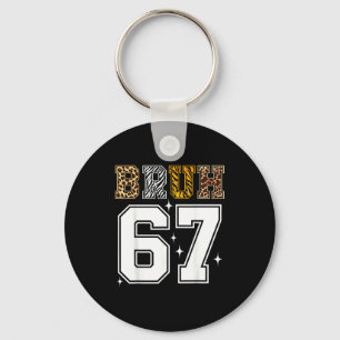Bruh 67 meme tee zes zeven kinderen jongens dieren sleutelhanger