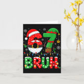Bruh 67 Six Seven 6 7 Meme Christmas Funny Boy Gir Kaart (Gele Bloem)