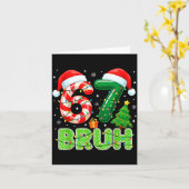 Bruh 67 Six Seven 6 7 Meme Funny Christmas Boy Gir Kaart (Gele Bloem)