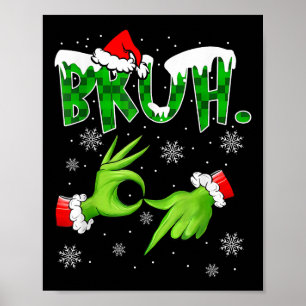 Bruh 67 Six Seven 6 7 Meme Kerstmis Grappig Gen Al Poster