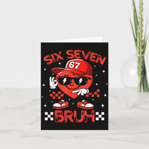Bruh 67 Six Seven Meme Dab Hart Jongens Kinderen V Kaart