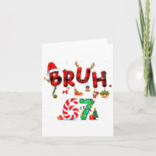 Bruh 67 Zes Zeven 6 7 Meme Kerst Kerststok Licht L Kaart