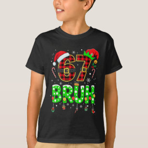 Bruh 67 Zes Zeven 6 7 Meme Kerstman Grappig Jongen T-shirt