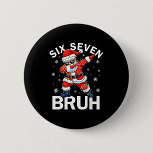Bruh 67 Zes Zeven Sinterklaas Dabbing Kerst Meme J Ronde Button 5,7 Cm