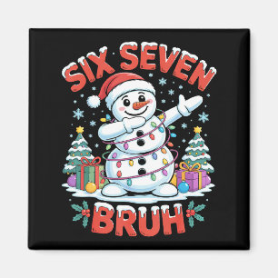 Bruh 67 Zes Zeven Sneeuwman Dabbing Kerst Truien Magneet