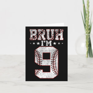 Bruh 9e Verjaardag Verkoop Bruh Ik ben 9 jaar oud  Kaart