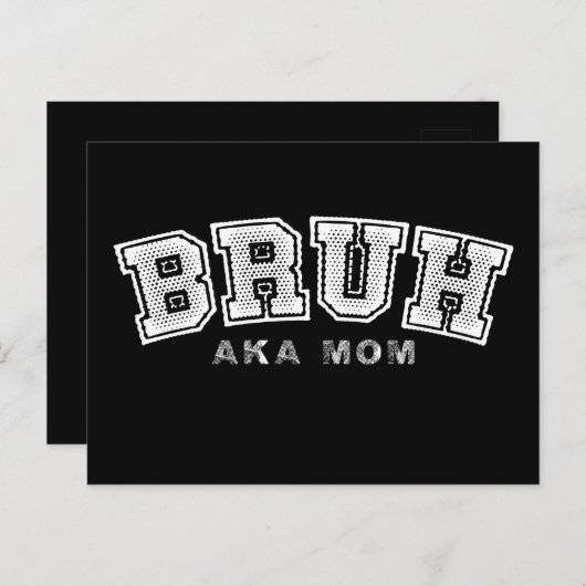 Bruh aka mam grappig Moederdag retro Briefkaart (Voorkant / Achterkant)